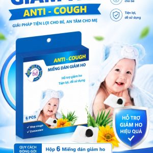 (HD) Miếng dán giảm ho Anti-cough-Hộp 6 miếng dán hỗ trợ giảm ho hiệu quả