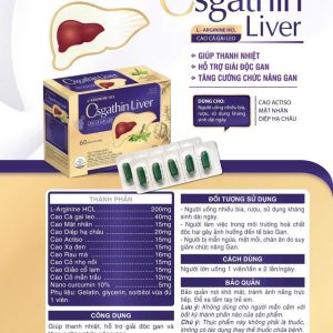 (HD) Bổ gan cao cấp Osgathin Liver-Hộp 12 vỉ x 5 viên
