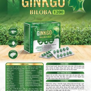 (HD) Viên uống bổ não cao cấp Ginkgo Biloba 1200 với CoenZyme Q10-Citicoline-Melatonin-Tâm sen- Hộp 10 vỉ x 10 viên Bổ não-Mắt-Bổ tim