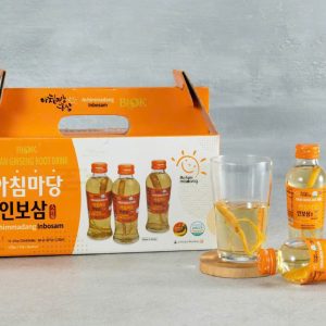 (Nhập khẩu) Nước Hồng Sâm có củ Hàn Quốc Biok nhập khẩu chính ngạch-Hộp 10 chai thủy tinh có củ sâm