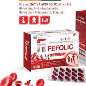(HD) Sắt Fe Fefolic Hộp 4 vỉ x 15 viên