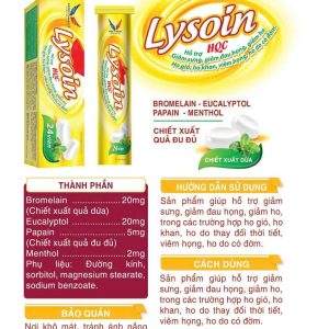 Viên Ngậm Ho Tuýp Lysoin HQC-Típ 24 viên