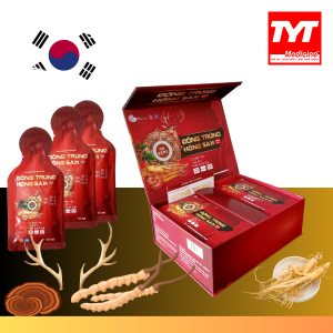 (HDSâm gói Đông Trùng Hồng Sâm Kored Max- Sâm gói nước dạng gói Hộp cứng cao cấp 20 gói
