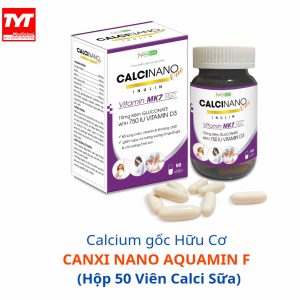 (HD) Canxi Nano One Lọ 50 viên trắng sữa-Calcium Aquamin F gốc hữu cơ