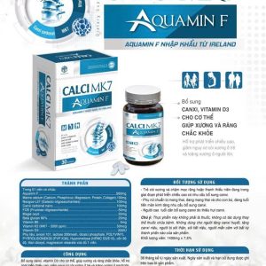 (HD) Canxi MK7 Aquamin F hộp cứng x 1 Lọ 30 viên calcium Gốc hữu cơ