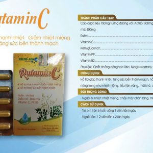 (HD) Rutamin C viên uống cắt liều nhiệt miệng chảy máu chân răng-Hộp 5 vỉ x 10 viên