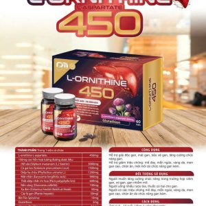 (HD) Giải độc gan Lọ L-Ornithine 450 Hộp 2 Lọ x 30 viên cao cấp