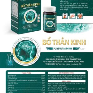 (HD) Bổ thần kinh Lọ MP-Hộp 1 Lọ 30 viên cải thiện suy nhược thần kinh, giảm đau thần kinh ngoại biên, tê bì chân tay