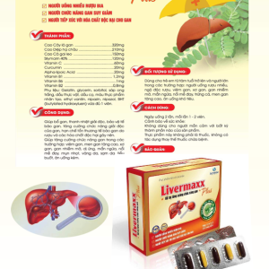 (HD) Giải độc gan Hạ Men gan Livermaxx Plus Cao cấp-Hộp 12 vỉ x 5 viên