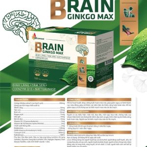 (HD) Hoạt huyết Brain Ginkgo Max cao cấp-Hộp 10 vỉ x 10 viên hỗ trợ hoạt huyết tăng cường lưu thông máu