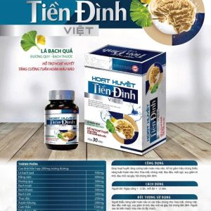 (HD) Hoạt huyết tiền đình việt MP-Hộp cứng 1 Lọ 30 viên