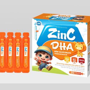 (HD) Zin C DHA-Hộp 20 Ống x 10ml với Kẽm gluconate-thymomoduline