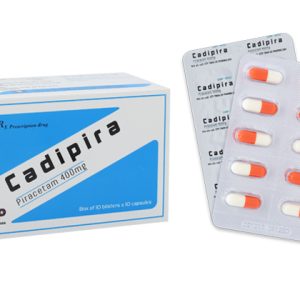 Rx Piracetam 400mg -Cadipira 400 USP- Hộp/100V_Thuốc cải thiện chuyển hóa của tế bào thần kinh