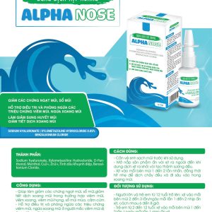(HD) Xịt xoang Alpha Nose-Chai 70ml hỗ trợ mũi xoang