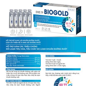 (HD) Men ống chứa kẽm Enter TP Biogold-Hộp 20 ống x 10ml