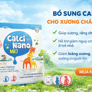 (HD) Calci Nano MK7 20 ống x 10ml-Bổ sung Canxi D3 K2 cho xương chắc khỏe