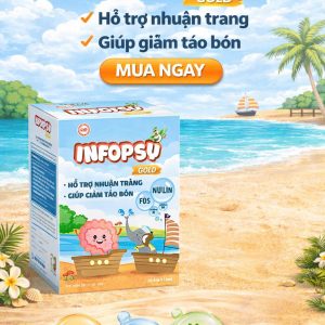 (HD) Chất xơ táo bón ống Infopsy-20 ống x 10ml hỗ trợ giúp nhuận tràng, bổ sung chất xơ giúp giảm táo bón