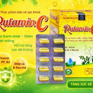 (HD) Rutamin C vỉ Hộp 5 vỉ x 10 viên thanh nhiệt giảm nhiệt miệng bền thành mạch