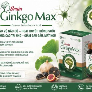 (HD) Bổ não Lọ Brain Ginkgo Max Lọ 60 viên-Hộp cứng hoạt huyết tăng cường lưu thông máu giảm đau đầu