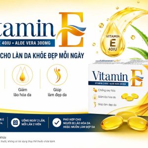 (HD) Vitamin E 3 vỉ x 10 viên ALoe Vera-Cho làn da sáng đẹp mỗi ngày