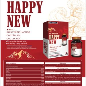 (HD) Hộp cứng 1 Lọ 60v Viên ăn ngủ ngon Happy New bổi bổ cơ thể
